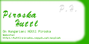 piroska huttl business card